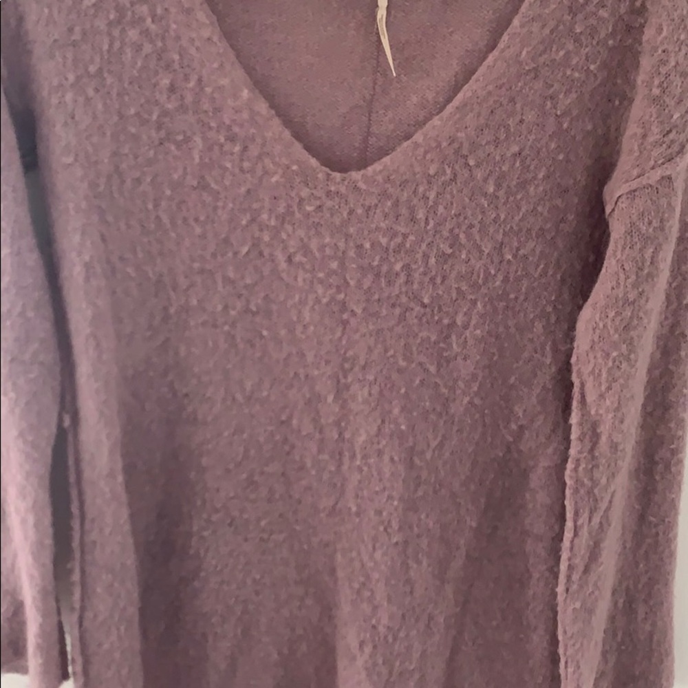 Free People Oversize Lightweight Mauve Sweater